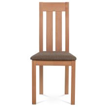 Jídelní židle BC-2602 BUK3 masiv buk, barva buk, látka hnědý melír