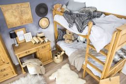 Rustikální lavice POPRAD SIL14A 100 cm:světlý vosk (5)
