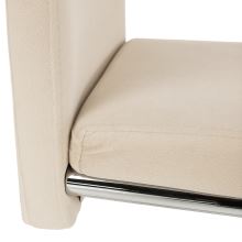 Jídelní židle ABIRA NEW sametová látka Velvet béžová dulux, kov chrom