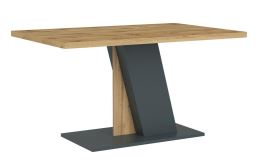 Jídelní stůl BRENES 138x90 cm, antracit a dub wotan