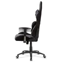 Kancelářská židle KA-F01 GREY látka šedá/černá (5)