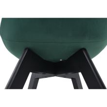 Jídelní židle LORITA sametová látka Velvet emerald, buk, barva černá