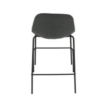 Barová židle MARIOLA 2 NEW látka tmavě šedá, kov černý lak