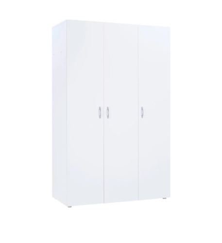 Šatní skříň 3D GALET 111 cm, matná bílá