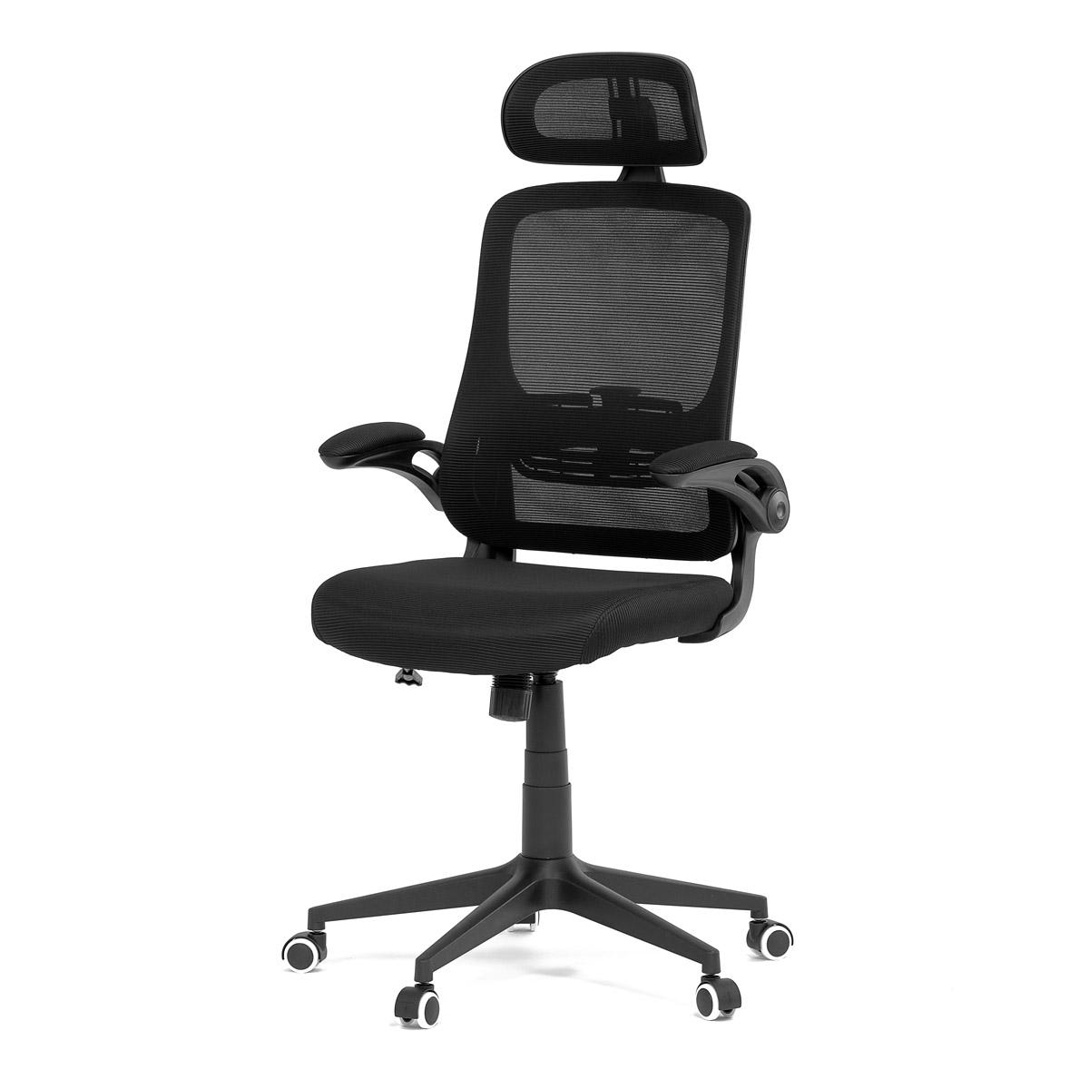 Kancelářská židle KA-Q842 BK látka a síťovina černá