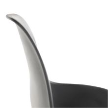 Barová židle CARBRY NEW plast, dřevo a kov, barva černá