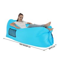Nafukovací sedací vak, lazy bag LEBAG nylon modrý (39)