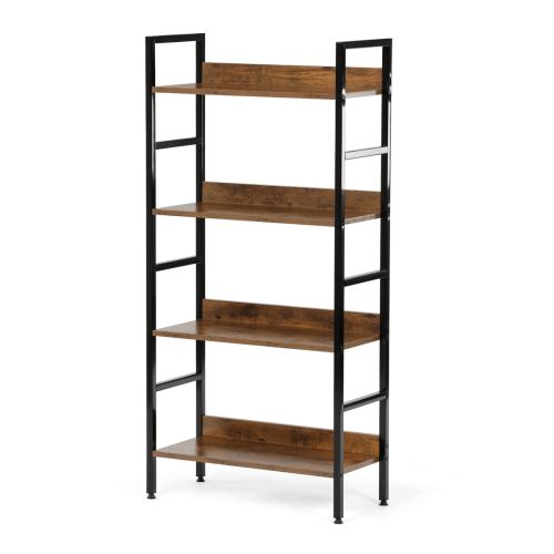Regál GD-314 OLW MDF old wood, kov černý matný lak