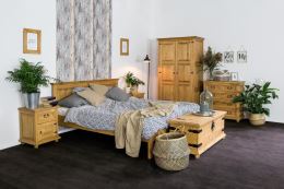 Rustikální postel POPRAD ACC01 180x200 : tmavý vosk (4)