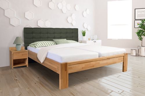 Postel VEROLI POLSTER 180x200 cm, masiv buk cink, český výrobek