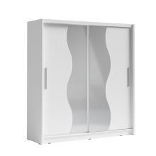Skříň s posuvnými dveřmi BIRGAMO TYP 1, šířka 205 cm, bílá