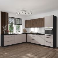 Vysoká skříňka, kašmír/černá, ARAKA 60 DK-210 2F (10)