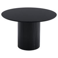 Jídelní stůl MAHIR TYP 2, průměr 120 cm, dýhovaná MDF černá