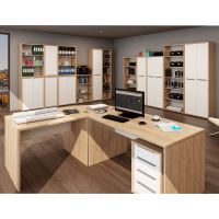 Vysoká policová skříň, dub artisan/bílá, RIOMA TYP 06 (1)