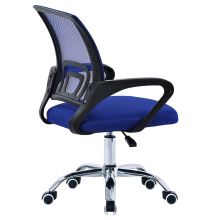 Kancelářská židle KA-L103 BLUE síťovina a látka modrá, plast černý, kov chrom