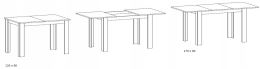 Jídelní stůl MANGA rozkládací 120-170x80 cm, wenge