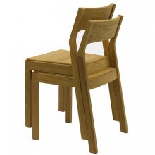 Jídelní židle Z227 Anife, dřevěný sedák, dubový masiv, stohovatelná