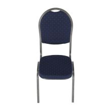 Židle JEFF 2  NEW stohovatelná, látka modrá, šedý kladívkový rám