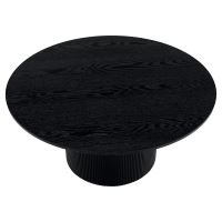 Konferenční stolek MAHIR TYP 2, průměr 80 cm, dýhovaná MDF černá (1)