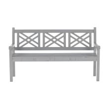 Dřevěná zahradní lavička FABLA 150 cm, barva šedá