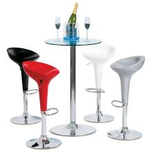 Barová židle AUB-9002 SIL plast stříbrný/chrom
