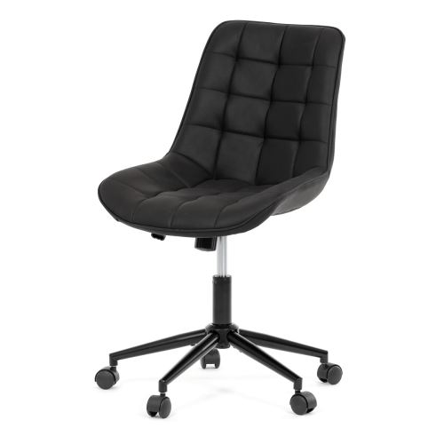 Kancelářská židle KA-V3120 BK3 látka černá v dekoru broušené kůže, kříž kov černý