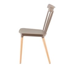 Jídelní židle ZOSIMA plast šedý, masiv buk