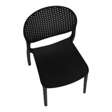 Stohovatelná plastová židle FEDRA NEW černá