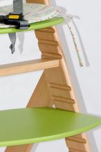 Dětská rostoucí židle Z550 Alenka, přírodní buk a zelená barva