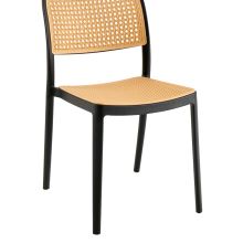 Stohovatelná židle RAVID TYP 1 plast černý a béžový
