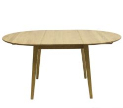 Jídelní stůl S13 ADRIAN průměr 110 cm, rozkládací na 160 cm, masiv dub, olej