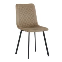 Jídelní židle DCL-973 CAP4 sametová látka cappuccino, kov černý lak mat