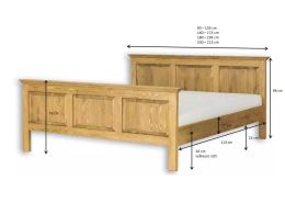 Rustikální postel POPRAD WHITE ACC02 90x200 cm:bílá patina (1)