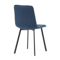 Jídelní židle DCL-973 BLUE4 sametová látka modrá, kov černý lak mat (9)