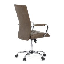 Kancelářská židle KA-V307 BR ekokůže hnědá, kov chrom