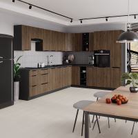 Horní skříňka, ořech okapi/černá, MENZO 50 NAGU-36 1F (2)