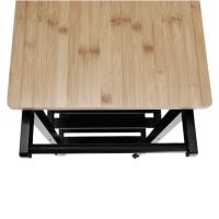Servírovací vozík ARETE MDF barva černá, bambus přírodní (6)