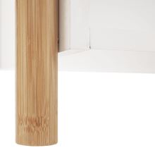 2-poličkový regál BALTIKA TYP 1 přírodní bambus lakovaný, barva bílá