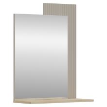 Zrcadlo 65, šedohnědá Taupe/dub silverjack, DOMCA