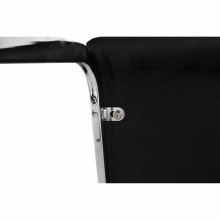 Jídelní židle VATENA ekokůže černá, kov chrom