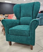 Křeslo vysoký ušák LUKAS IV. s bederním prošitím, český výrobek