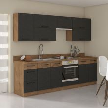 Horní skříňka, dub lancelot / šedá matná, VEGA 60 Nagu-36 1F (16)