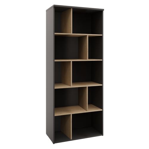 Regál ADAPO ADP02, š.75 cm, antracit a dub cremona