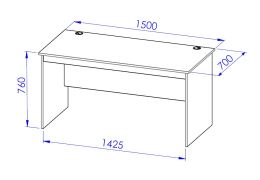 Kancelářský stůl C542 Office 150x70 cm, český výrobek (3)
