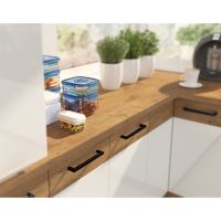Horní skříňka, dub lancelot / bílá extra vysoký lesk HG, VEGA 40 G-72 1F (3)