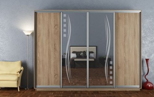 Šatní skříň STELLA 300 cm, dub sonoma