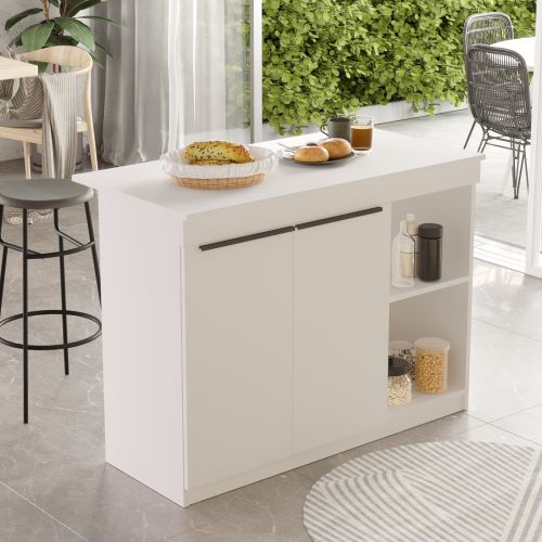Kuchyňský ostrůvek VALLES 120 cm, matná bílá