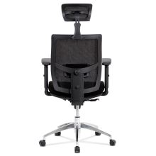 Kancelářská židle s podhlavníkem KA-B1083 BK látka/síťovina černá
