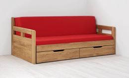 Rozkládací postel TANDEM HARMONY masiv 90-180x200 cm, český výrobek