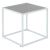 Příruční stolek JAKIM TYP 2 new, 40x40 cm, MDF fólie imitace dub, kov bílý lak